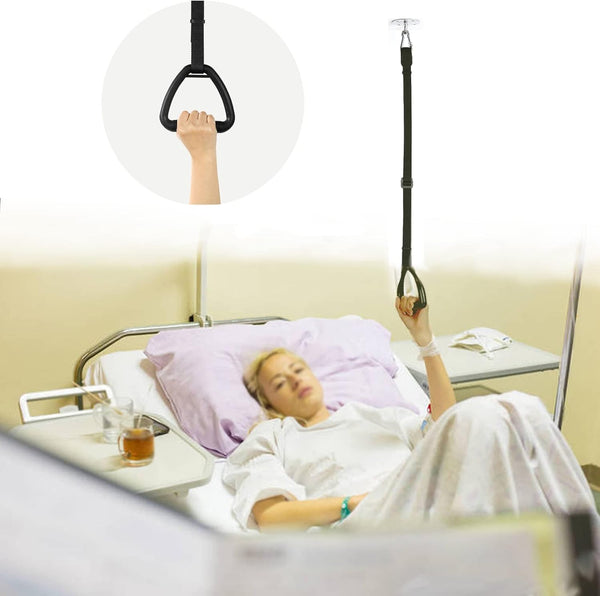 lqwidyf Bed Trapeze for Elderly,Stand Ladder Bed Helping Pull up Handles for Disabled,Ceiling