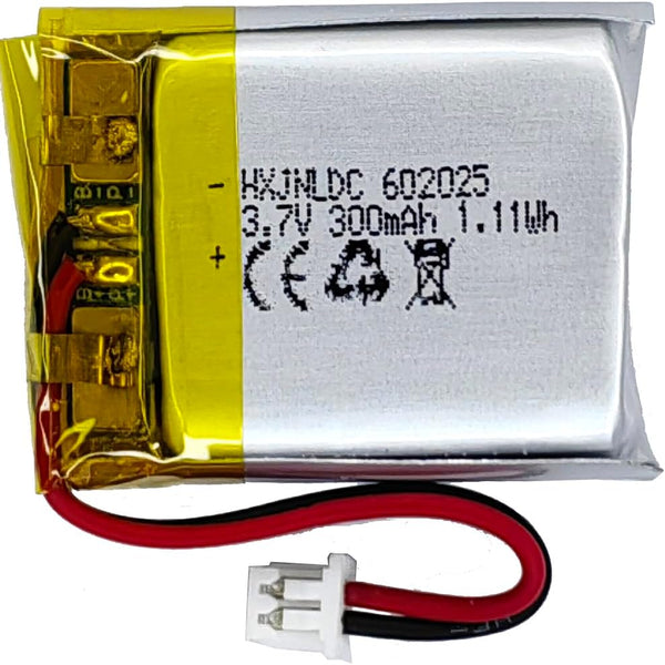 DC 3.7V 300mAh 602025 Rechargeable Lithium Polymer Battery for DIY Electronic Products