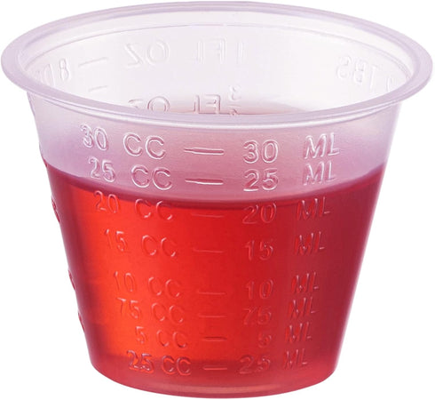 GUSTO 300 Count Plastic Disposable Medicine Measuring Cup for Liquid Medicine, Epoxy, & Pills - Formerly Comfy Package