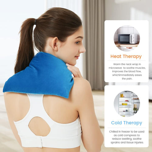Heating Pad Microwavable with Washable Cover - 8 x 12 Multipurpose Microwave Heating Pad for Neck and Shoulders
