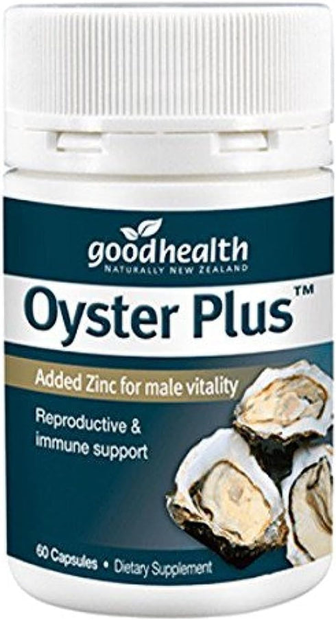 NZ Good health POST Goodhealth Zinc Plus Oyster Extract 60 Capsules Natural Marine-Sourced Zinc Supplement Imported