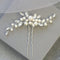 Pearl Bride Wedding Hair Pins, Silver Rhinestone Hair Piece by JAKAWIN, Bridal Hair Accessories