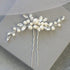 Pearl Bride Wedding Hair Pins, Silver Rhinestone Hair Piece by JAKAWIN, Bridal Hair Accessories