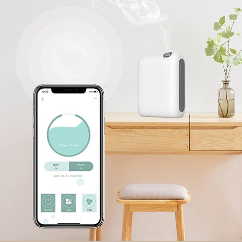 Pissente 200ml 7 Smart Aromatherapy Diffuser with Mobile APP Control Essential Oil Diffuser for Home Office Hotel