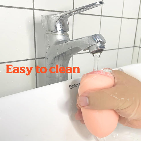 Lilecemie 3D Male Masturbator Egg, Portable Pleasure Pocket Pussy Stroker with Realistic Textured Vagina Ultra Soft