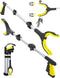 38" Extra Long Grabber Tool, 2PACK Lightweight Reaching Aid with 360°Rotating Jaw