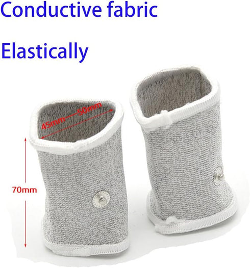 E-stim Adjustable Fabric Silver Thread Conductive Loop Accessories for Tens Stim Finger Massager