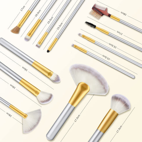 VANDER 24pcs Premium Makeup Brush Set, Cosmetic Brushes for Foundation, Blending, Blush, Cruelty-Free (Cosmetic bag not