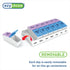 Ezy Dose Weekly AM/PM Pill Organizer, 7-Day Vitamin Box, Small Pop-out Compartments, Blue and Purple Lids
