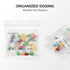 RAINFLOW 114PCS Pack 50 50 7 7 Travel Pill Organizer - Bpa Free Pill Bags for Travel, of Clear Label Writing Baggies