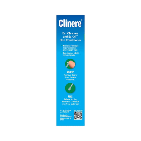 Clinere Ear Oil Conditioner & Ear Cleaners Kit, 1 Count, 4 Ear Tips