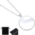 4 Pieces 5.5X Magnifying Glass Necklace Magnifier Necklace Pendant Optical Magnifier with Chain Necklace for Library, Reading, Zooming and Jewelry (Silver) by Weewooday