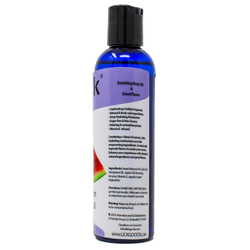 LICK Watermelon Scented Body Oil - Vitamin E Infused, Moisturizing After Shower Body Oil