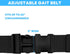 Gait Belt with Plastic Buckle by LiftAid - Transfer and Walking Aid with Belt Loop Holder, 60"L x 2"W (Black)