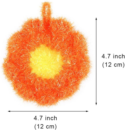 6 Pcs Flower Shaped Acrylic Dish Scrubbers, Colorful Kitchen Sponge Net Dish Cloths