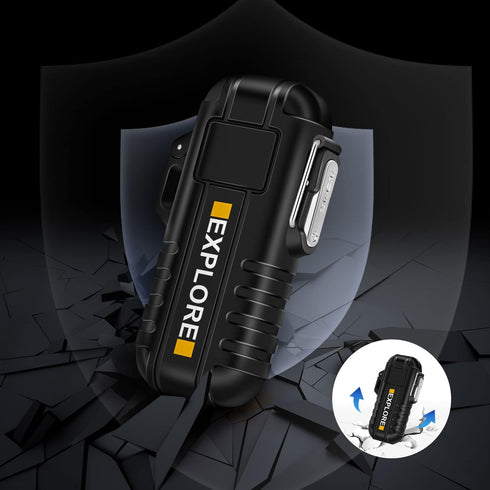 LcFun Arc Lighter, Waterproof Electric USB Type C Rechargeable, Dual Arc Plasma Flameless Lighter