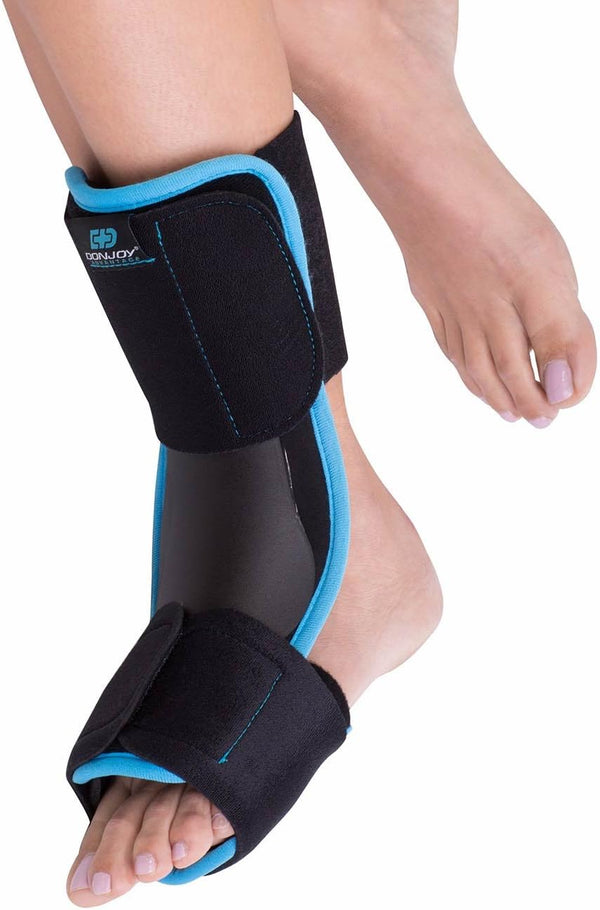 DonJoy DA161FB01-BLK-S/M Plantar Fasciitis Night Splint, Lightweight Rigid Support for Pain Relief and Achilles