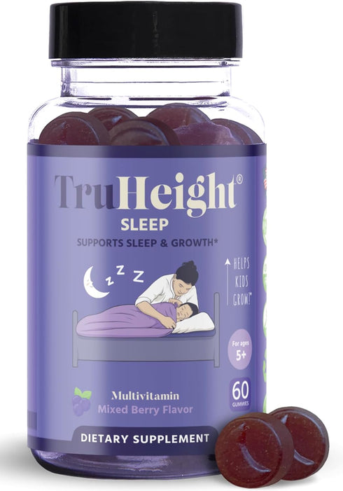 TruHeight Sleep Gummies - Natural Sleep Aid for Kids & Teens, Pediatric Recommended, Melatonin Gummy