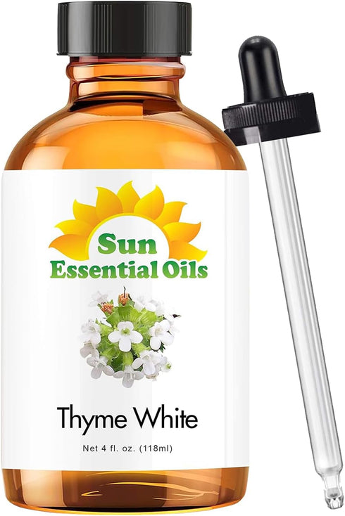Sun Essential Oils 4oz Thyme Essential Oil, Aromatherapy Oil for Candles