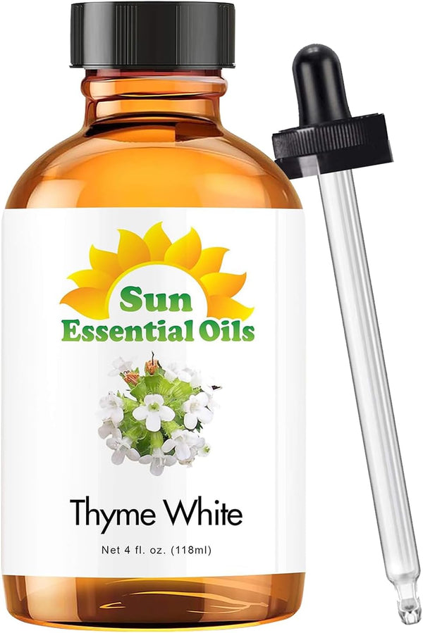 Sun Essential Oils 4oz Thyme Essential Oil, Aromatherapy Oil for Candles