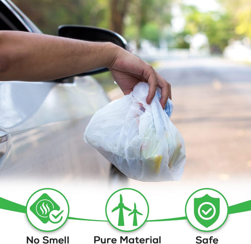 C&S Event Supply Co. Clear 7-10 Gallon Trash Bags - Un-Scented Disposable Garbage Bags for Kitchen, Bathroom, Office