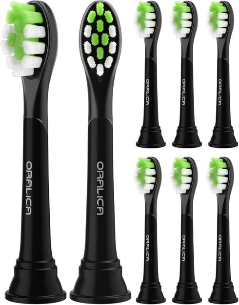 Compatible for Philips Sonicare W DiamondClean Replacement Toothbrush Heads, 8 Pack, Whitening, Medium Bristles