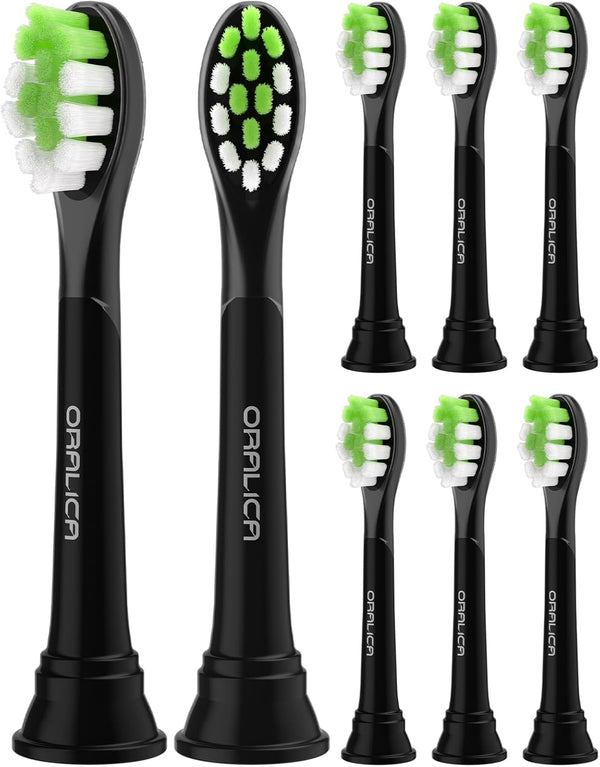 Compatible for Philips Sonicare W DiamondClean Replacement Toothbrush Heads, 8 Pack, Whitening, Medium Bristles