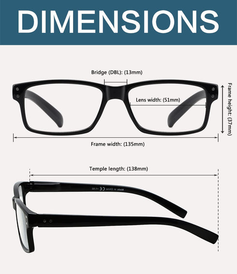 BLUELESS Vintage Eyeglasses for Men & Women (Transparent, +0.00)