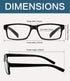 BLUELESS Vintage Eyeglasses for Men & Women (Transparent, +0.00)