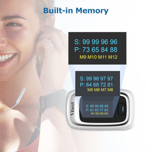 Vibeat Fingertip Pulse Oximeter - Blood Oxygen Saturation Monitor, Portable SPO2 & Pulse Rate Monitor, Batteries