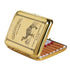 Metal Cigarette Case, Holds 16 Cigarettes, Vintage Copper Camel Smoking Box, Portable Waterproof (Brass)