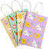 CCINEE 12PCS Easter Gift Bags, Bunny Kraft Paper Treat Bags with Handles for Kids Party Gift Wrapping