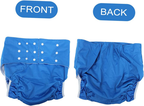 LOORGVEL 2Pcs Reusable Adult Cloth Diapers Adjustable Leakproof Washable Nappies for Men Women Elderly Breathable Soft