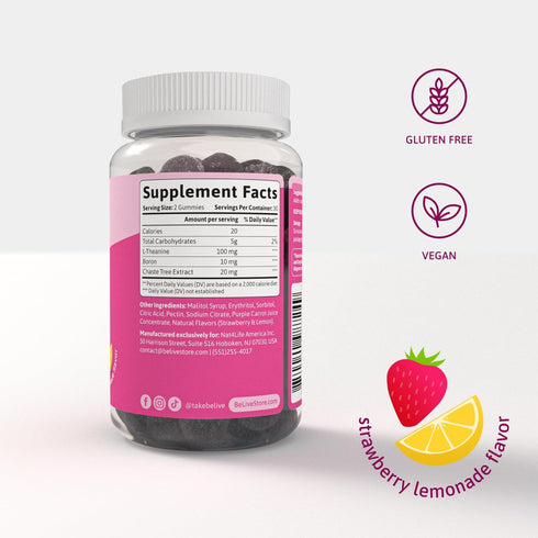Gummies 60 Count BeLive PMS Support Supplement - Alleviates Cramps, Bloating, Mood Swings, Hot Flashes & Night Sweats