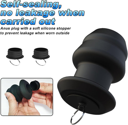 Large Hollow Silicone Butt Plug - Versatile Anal Dilator for Couples