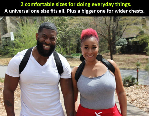 Posture Corrector Back Brace for Men and Women. Adjustable Upper Back Straightener for Back, Neck & Shoulder Pain Relief. Universal, Large & XL Sizes for Big Men and Women XL (up to 60")