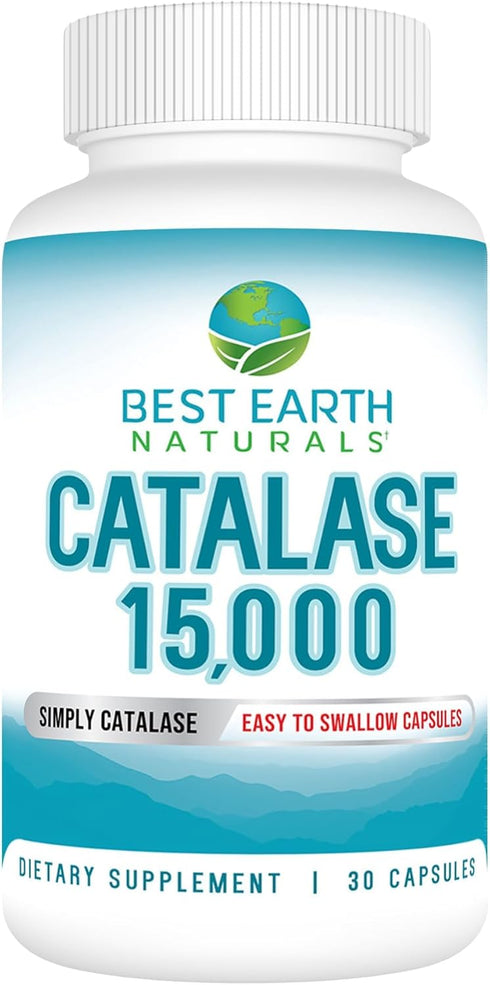 Best Earth Naturals Catalase Supplement 15,000 - Hair Supplements for Strong Hair, 30-Day Supply