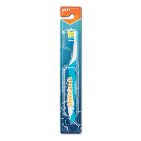 SmileGoods Y253 Child Toothbrush, Soft, Easy Grip, Individually Packaged, Assorted Colors, Bulk Pack of 72
