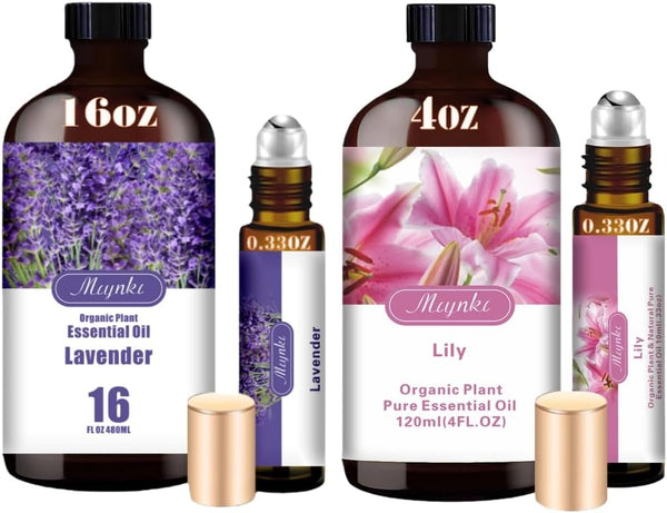 Lavender & Lily Pure Harmony Set, 16oz & 4oz Natural Floral Scent