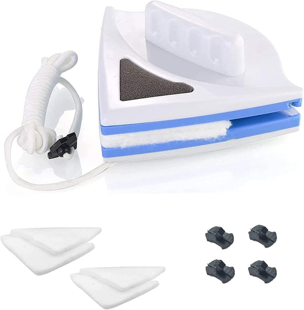 HouCheerShop Magnetic Window Cleaner, Double Sided Glass Wiper Tool for High-Rise Windows Thickness 0.1‘’- 0.3‘’ (Blue)