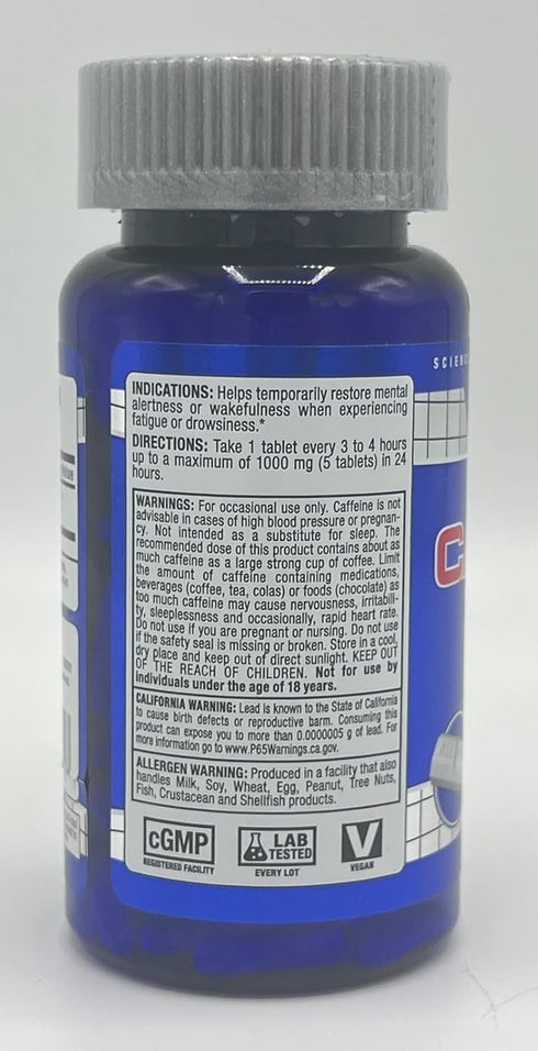 ALLMAX Nutrition Caffeine Pills - 200 mg, 100 Tablets for Sustained Energy & Pre-Workout Mental Focus, Fast Absorbing &