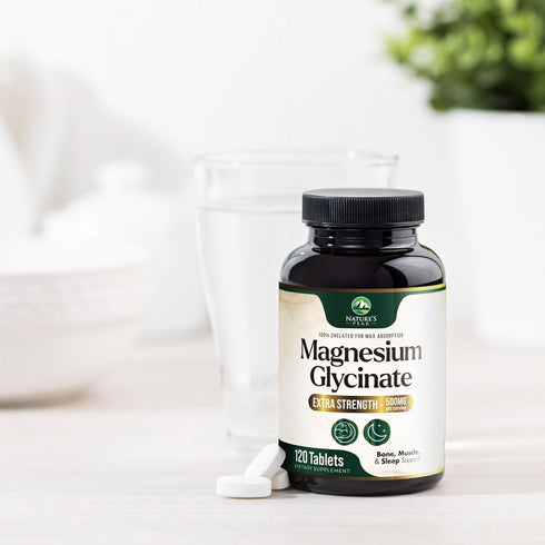 Magnesium Pills Extra Strength 500mg - Chelated for Ultra Absorption, 120 Tablets for Bone & Heart Support
