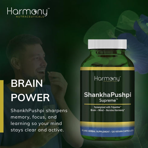 ShankhPushpi Supreme - Ayurvedic Brain Support Supplement for Mental Clarity