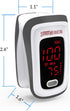 Fingertip Pulse Oximeter, Blood Oxygen Saturation Monitor, Portable Digital Reading, Batteries and Carry Case Included