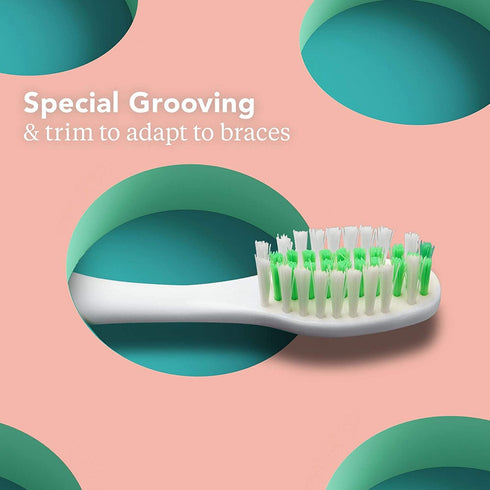 Platypus Orthodontic Toothbrush for Braces, Soft Bristle for Adults & Kids, Angled Bristles for Better Access, 1 Count