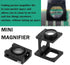 Mini Three-Folding Magnifier 20X, Pocket Foldable Magnifying Glass with Scale for Jewelry DIY Crafts