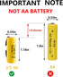 AA Ni-Cd 1.2V 2/3AA 600mAh Rechargeable Battery - 12pcs Yellow