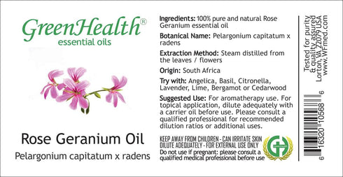GreenHealth Rose Geranium 100% Pure Therapeutic Grade Essential Oil - 15ml