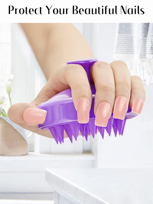 HEETA Scalp Massager Hair Growth, Soft Silicone Shampoo Brush for Exfoliation and Dandruff Removal