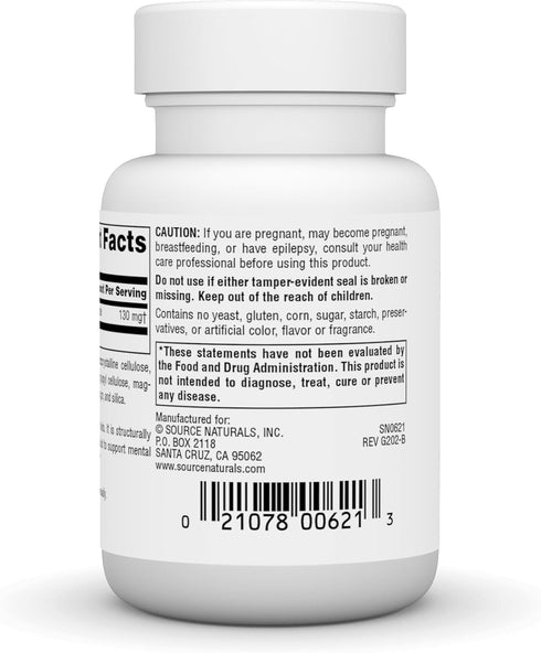 Source Naturals DMAE, Dimethylaminoethanol Bitartrate - 50 Tablets for Mental Concentration Support